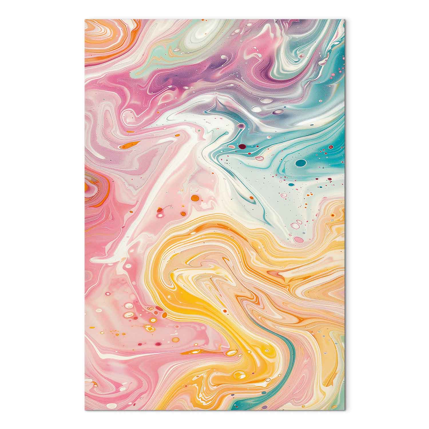 Colorful Abstract Shapes Multicolor Canvas Print