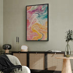 Stunning Canvas Print Featuring Colorful Dynamic Shapes