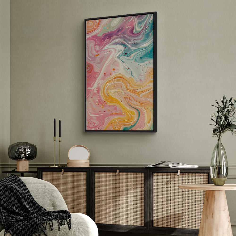 Stunning Canvas Print Featuring Colorful Dynamic Shapes