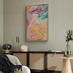 Stunning Canvas Print Featuring Colorful Dynamic Shapes