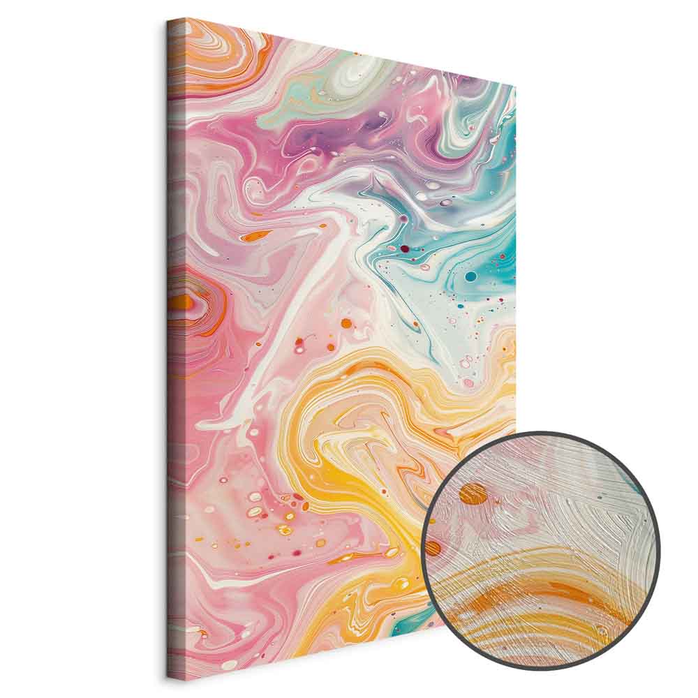 Colorful Abstract Shapes Multicolor Canvas Print
