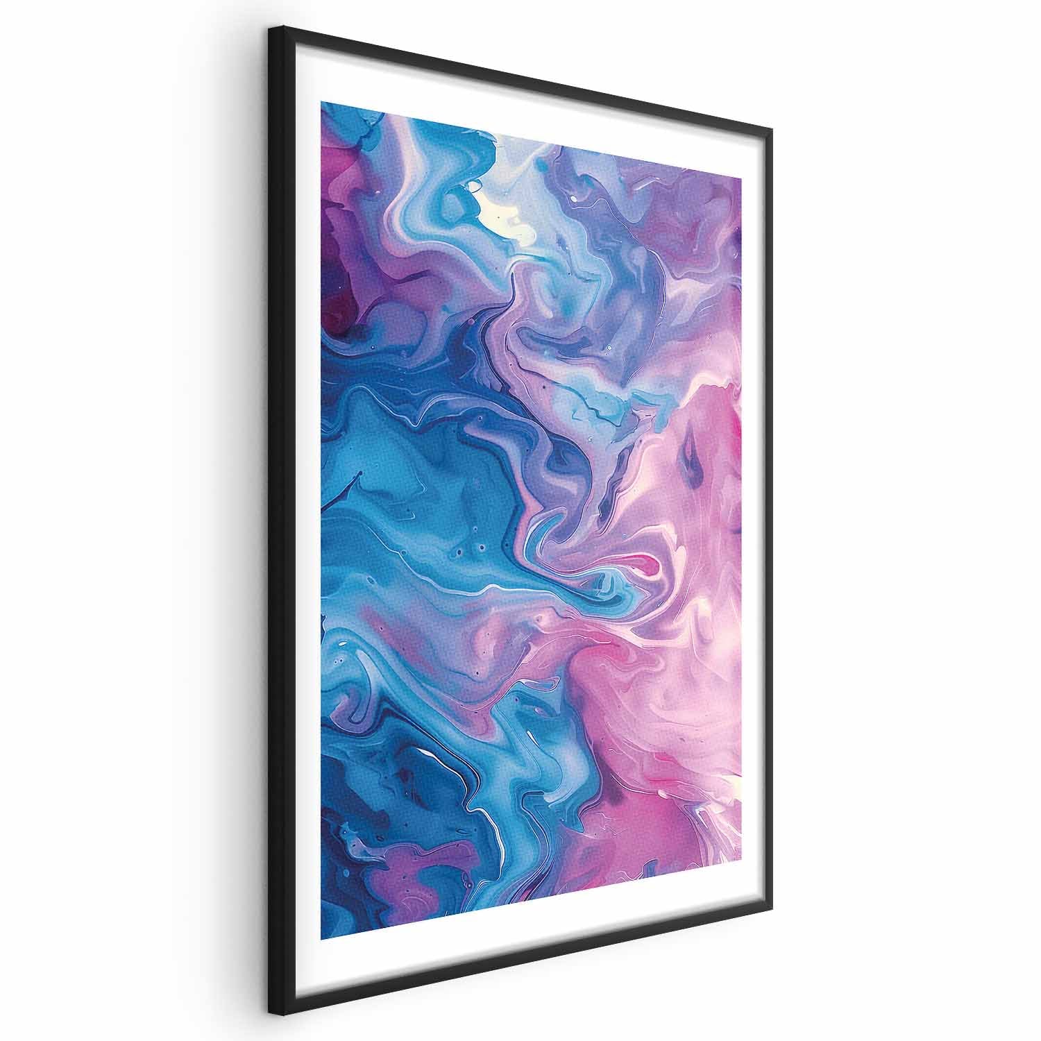 Abstract Blue Purple Wave Poster