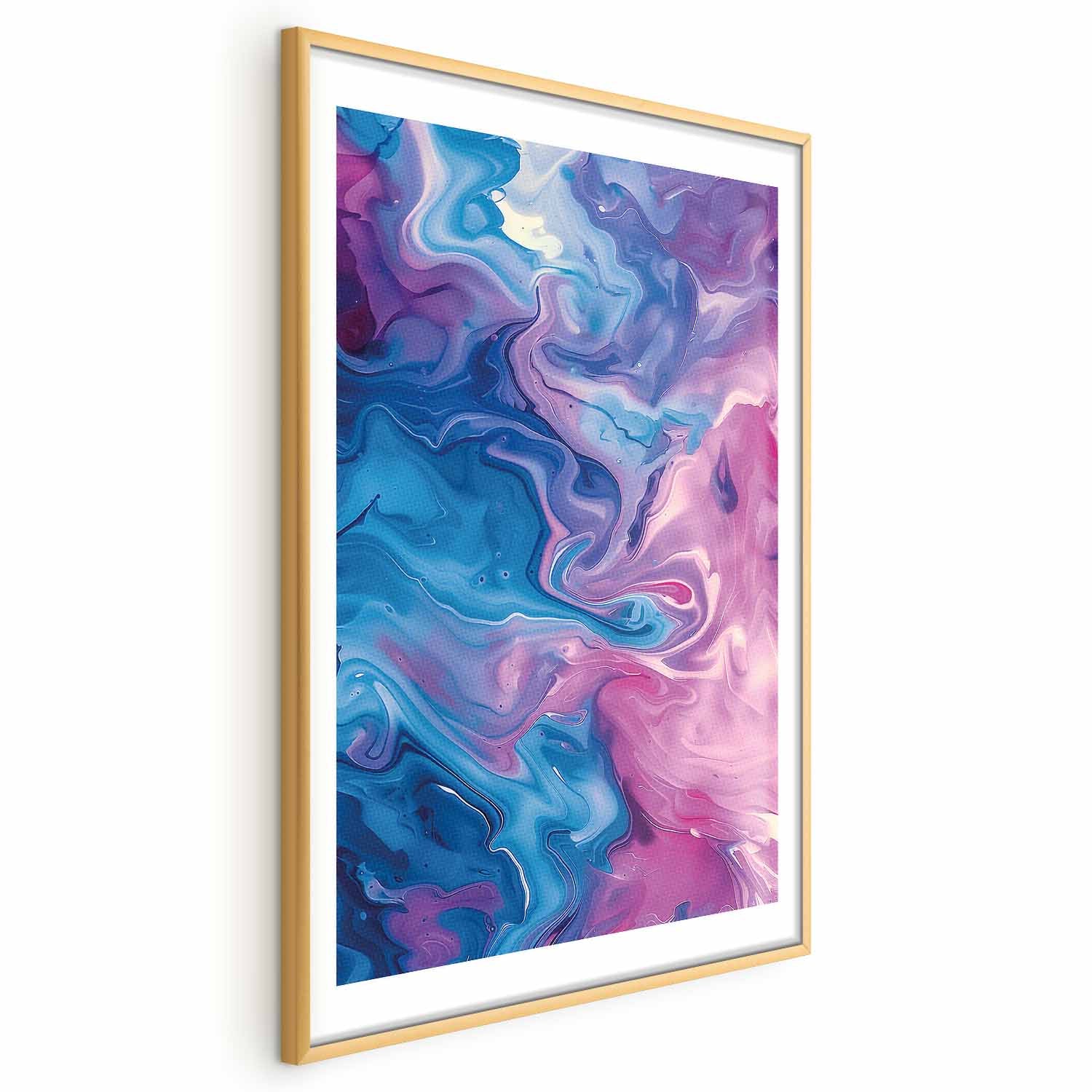 Abstract Blue Purple Wave Poster