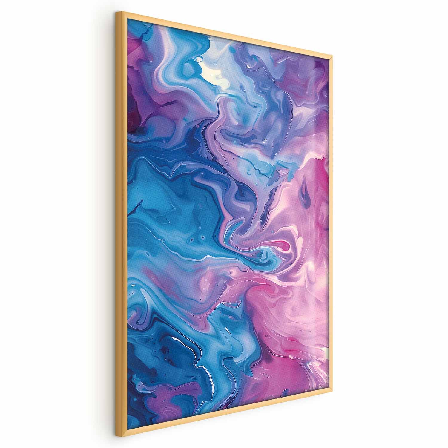 Abstract Blue Purple Wave Poster