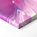 Abstract Blue Violet Waves Contemporary Canvas Print