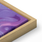 Canvas Print with Abstract Waves in Blue and Violet