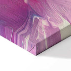 Abstract Blue Violet Waves Contemporary Canvas Print