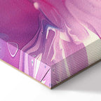 Abstract Blue Violet Waves Contemporary Canvas Print