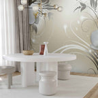 Gold Orchid Dance Floral Wall Mural