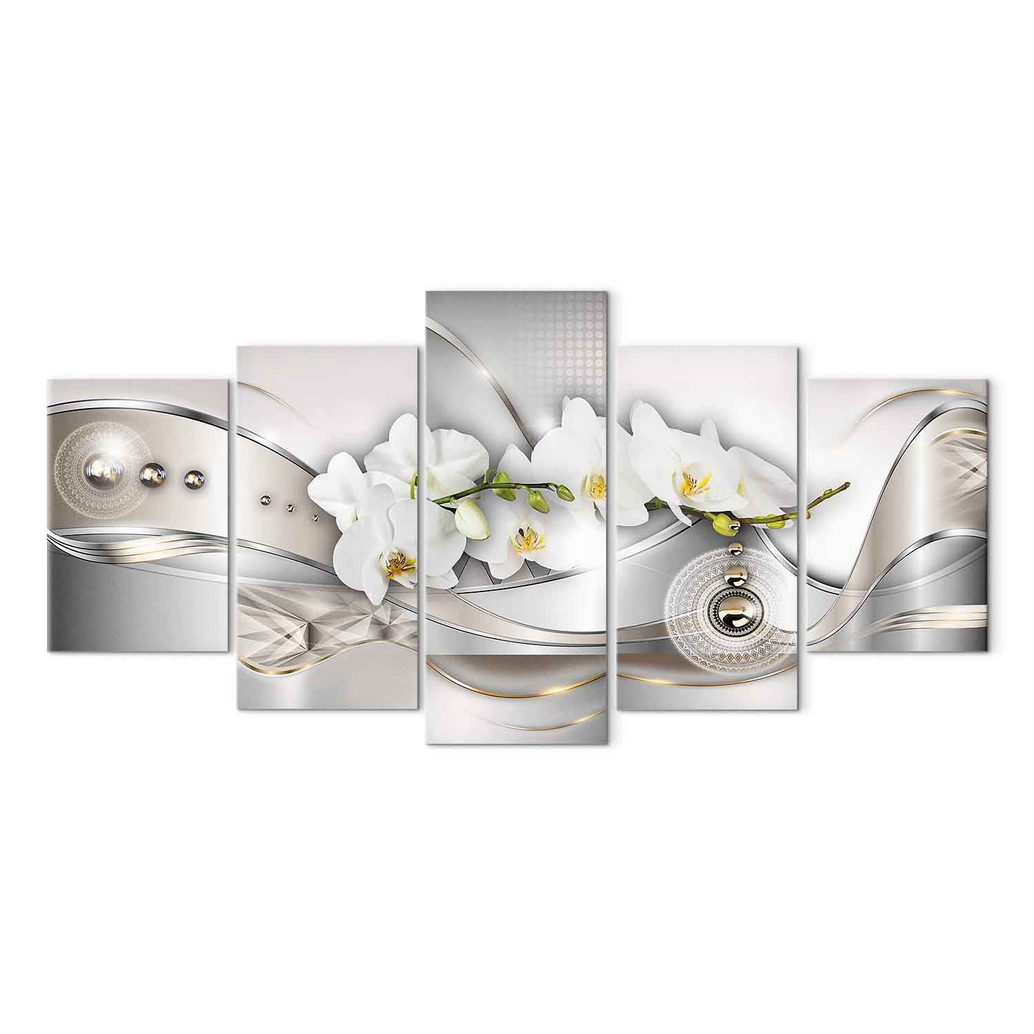 Abstract Orchid Geometric Canvas Print