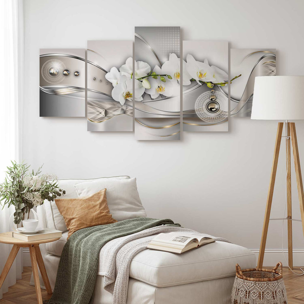 Abstract Orchid Geometric Canvas Print