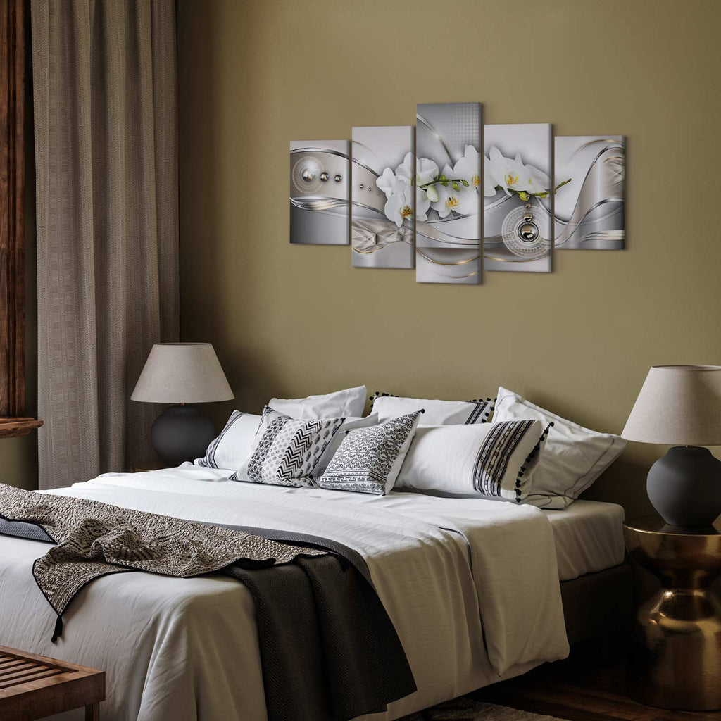 Abstract Orchid Geometric Canvas Print