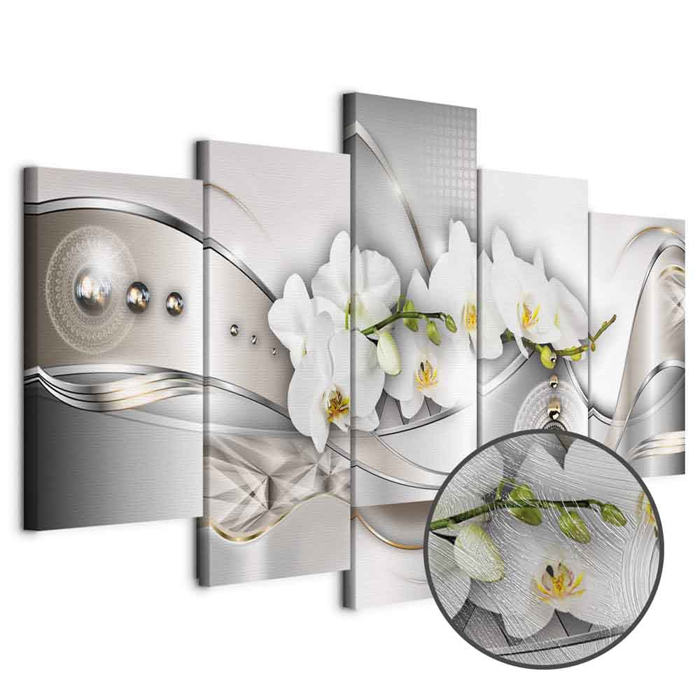 Abstract Orchid Geometric Canvas Print