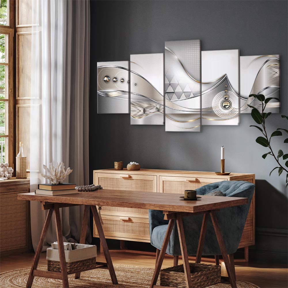 Crystalline Geometric Abstract Modern Canvas Print