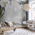 Silver Abstract Wall Mural