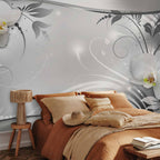 Silver Abstract Wall Mural