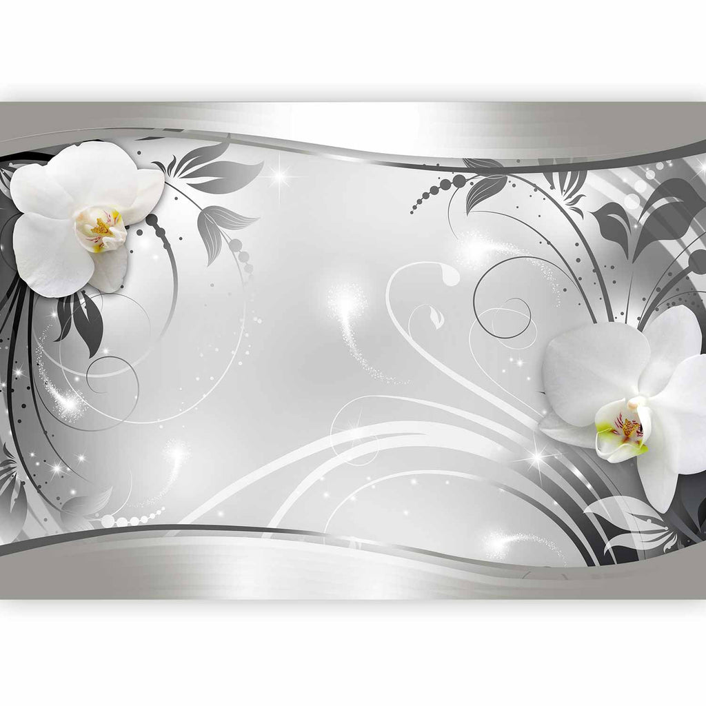 Silver Abstract Wall Mural