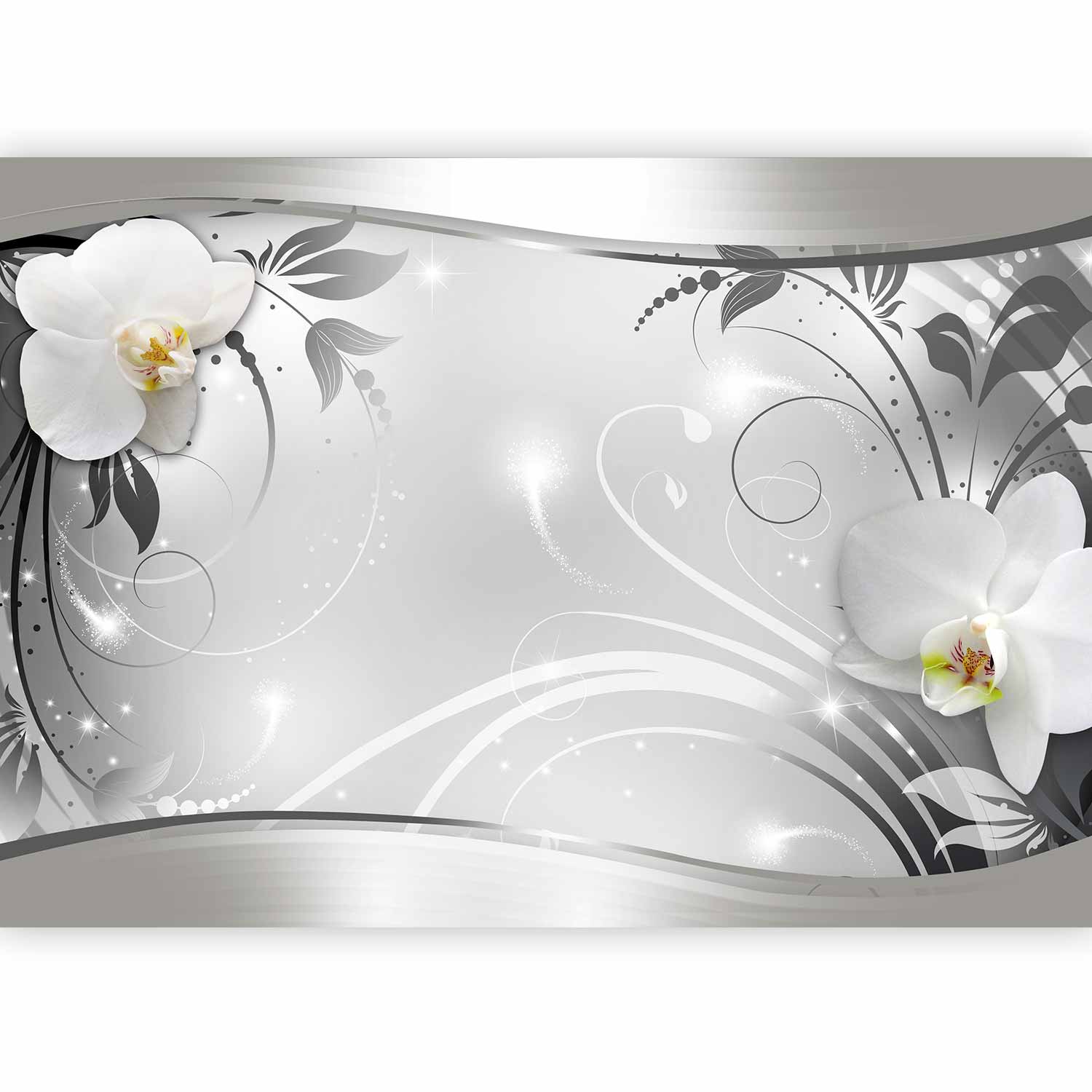 Silver Abstract Wall Mural