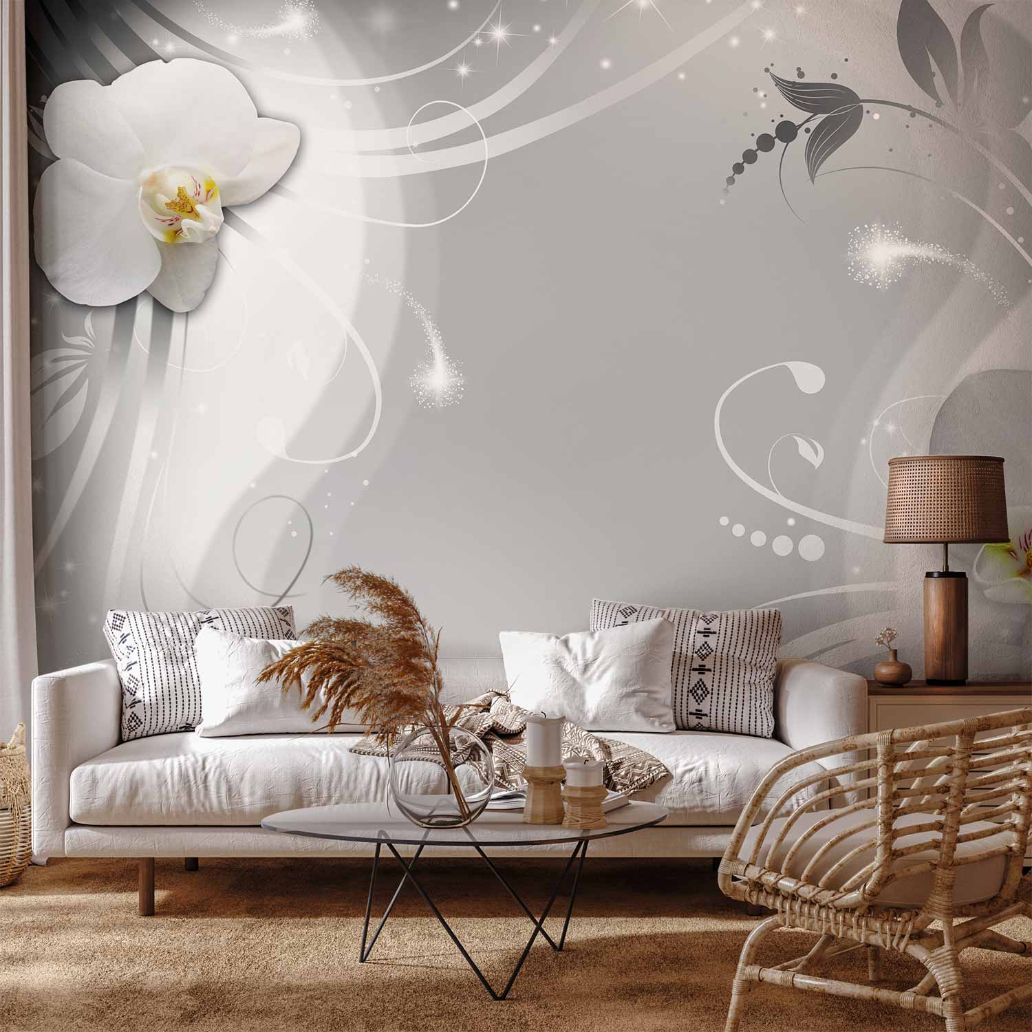 Charming Orchid Floral Wall Mural