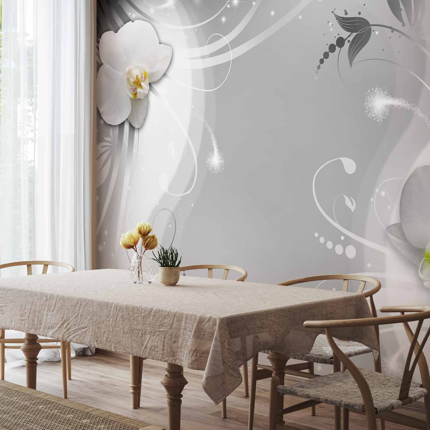 Charming Orchid Floral Wall Mural