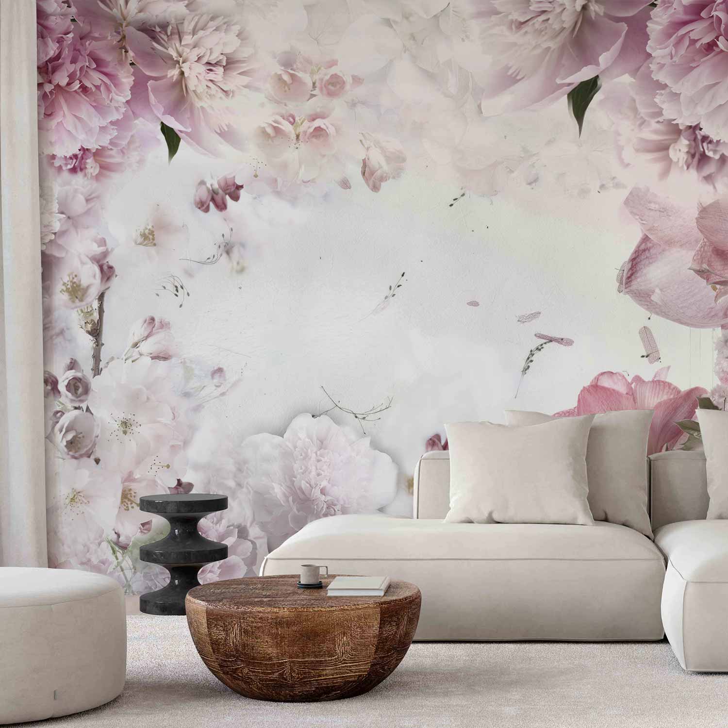 Dancing Peonies Floral Wall Mural