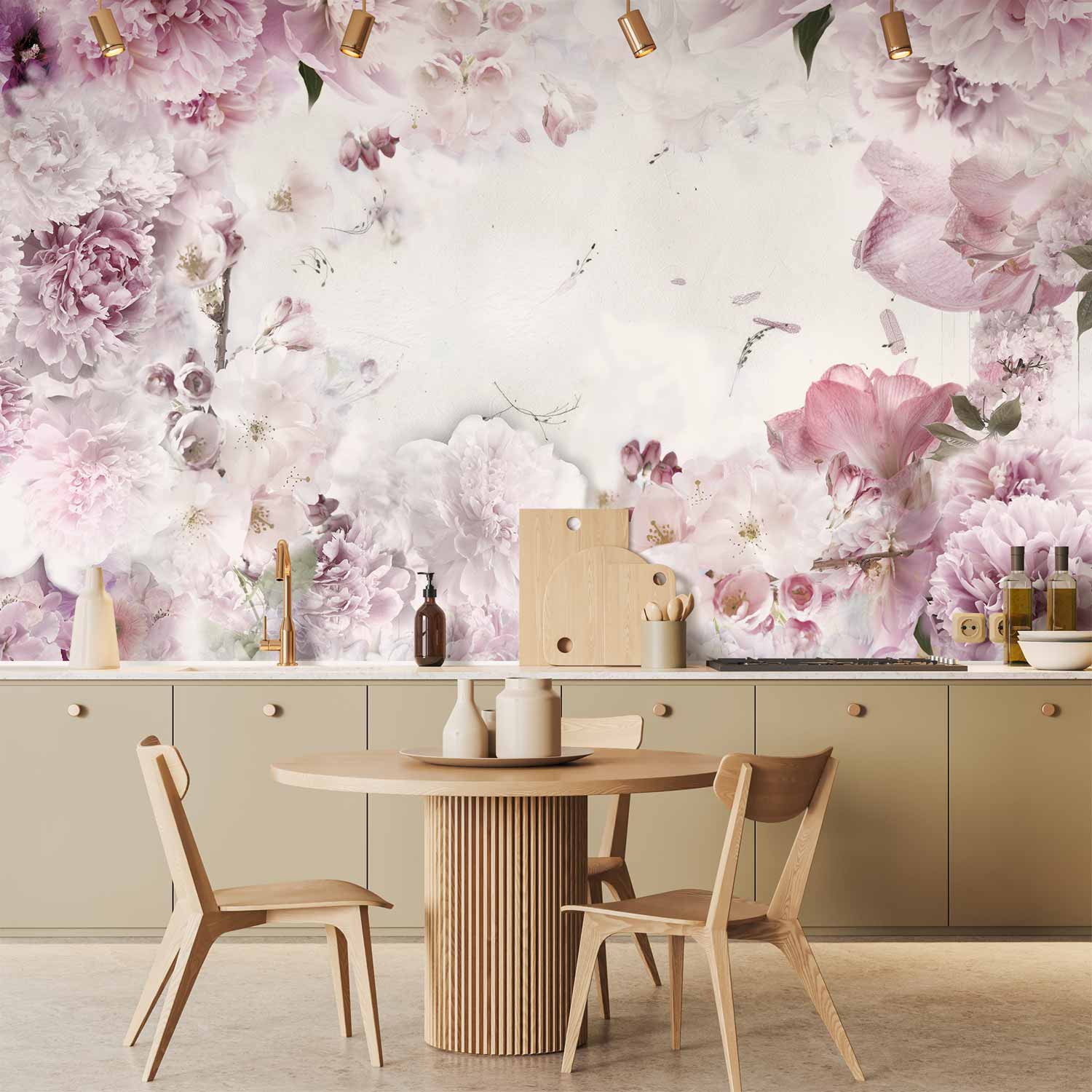 Dancing Peonies Floral Wall Mural