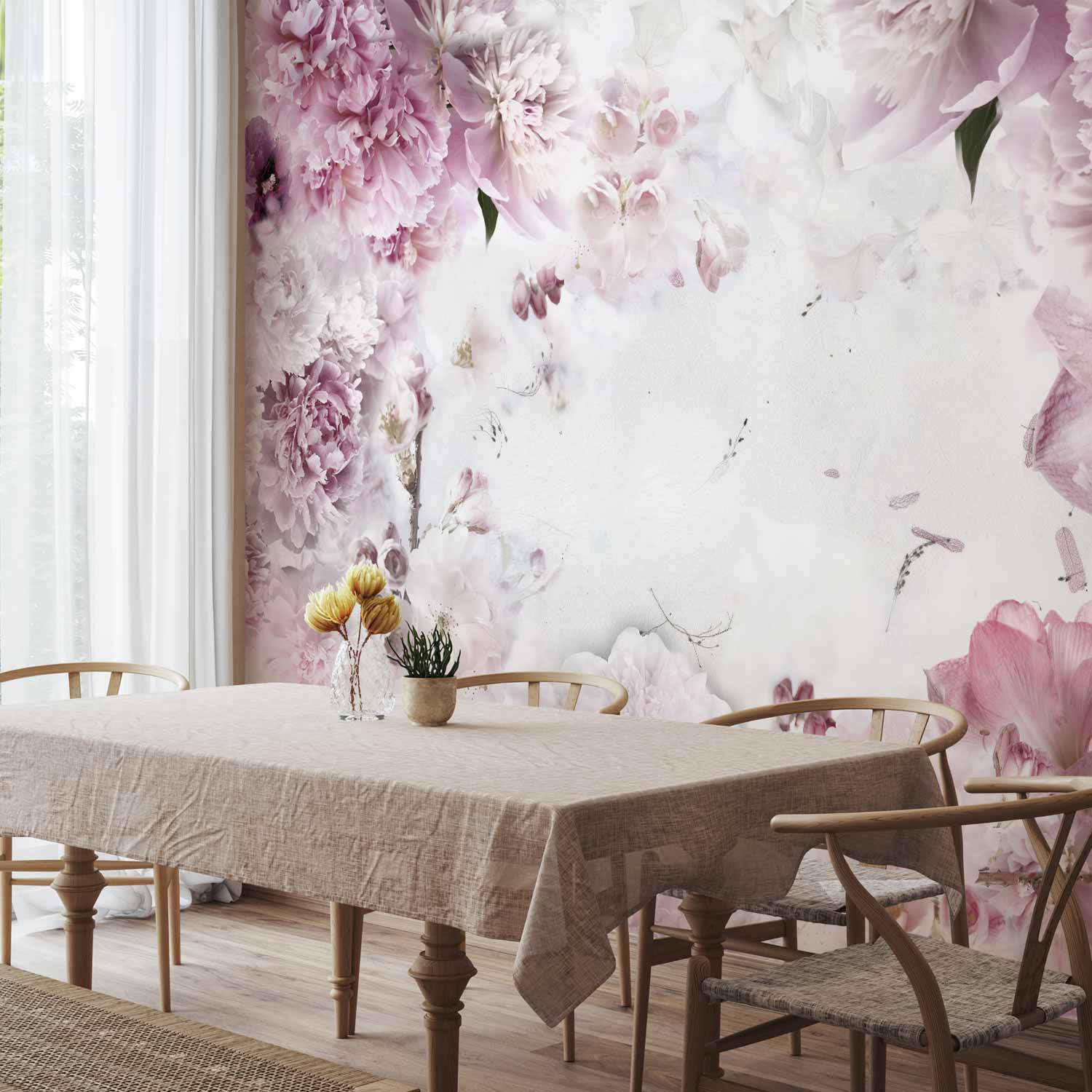 Dancing Peonies Floral Wall Mural
