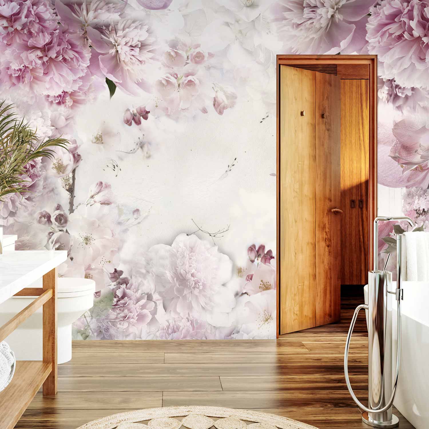Dancing Peonies Floral Wall Mural