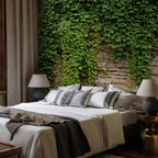 Ivy Leaves Stone Texture Wall Mural