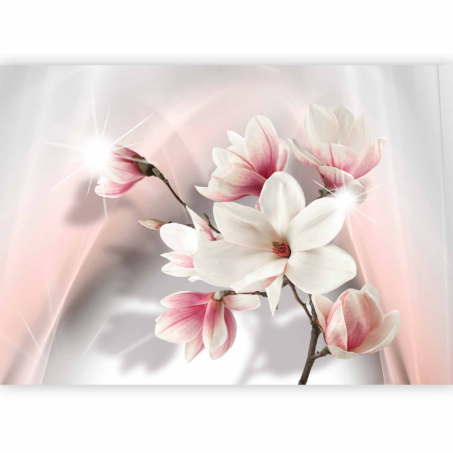 White Magnolia Floral Wall Mural
