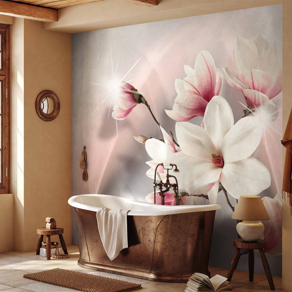White Magnolia Floral Wall Mural
