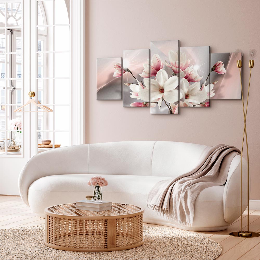 Magnolia Bloom Floral Canvas Print