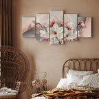 Magnolia Bloom Floral Canvas Print