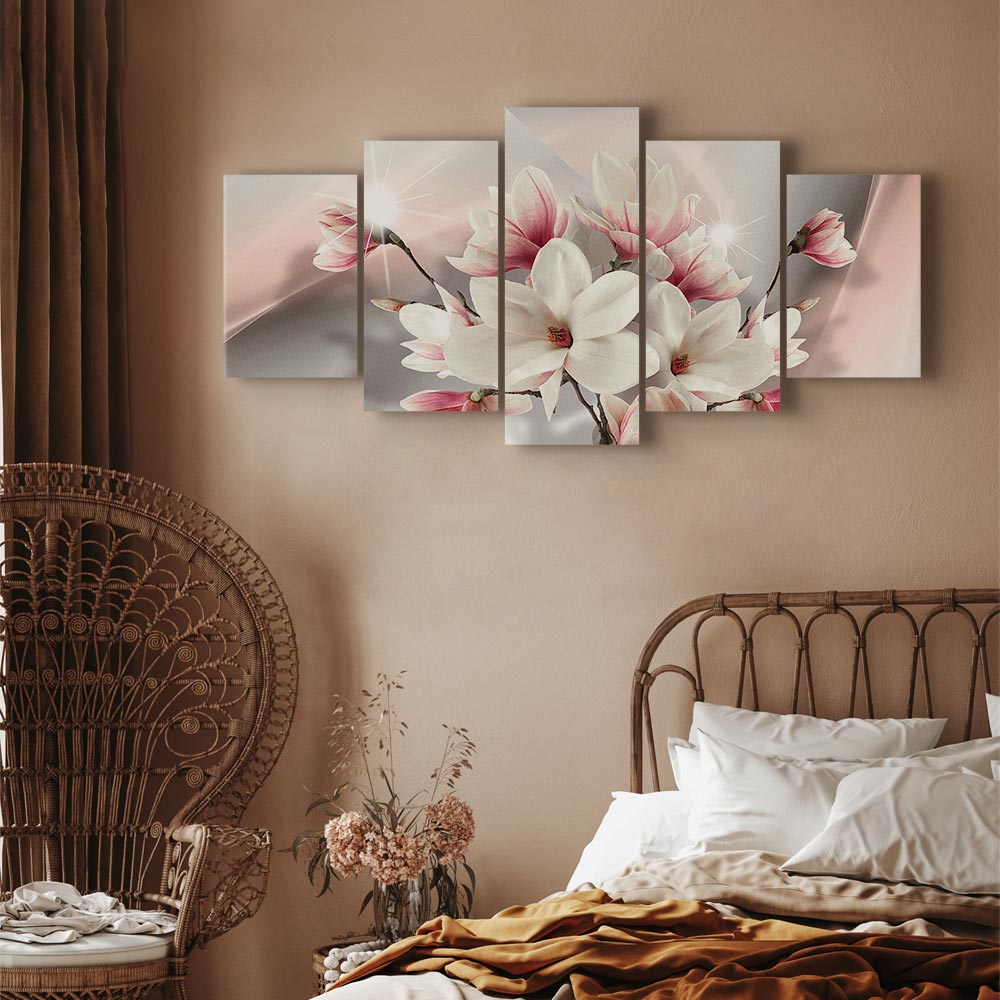 Magnolia Bloom Floral Canvas Print