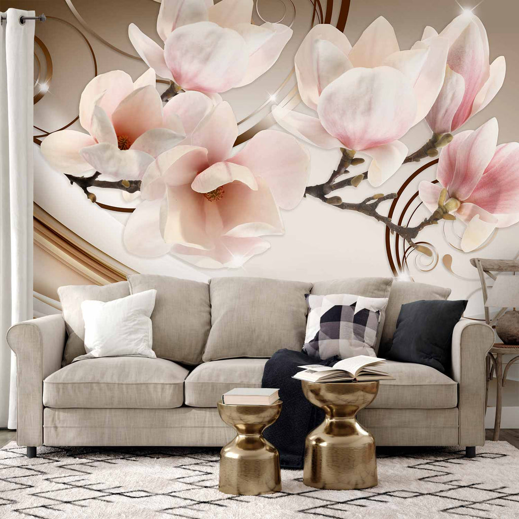 Magnolia Waves Floral Wall Mural