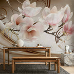 Magnolia Waves Floral Wall Mural