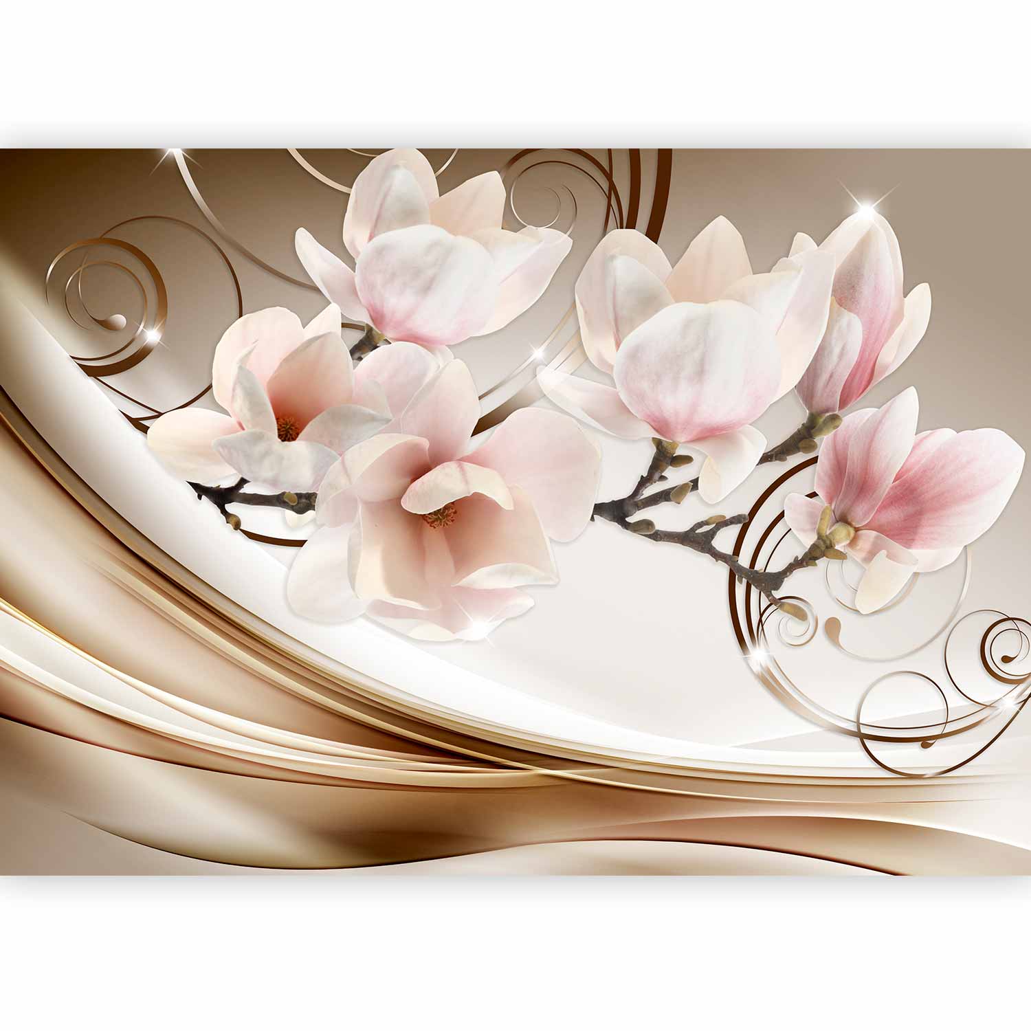 Magnolia Waves Floral Wall Mural