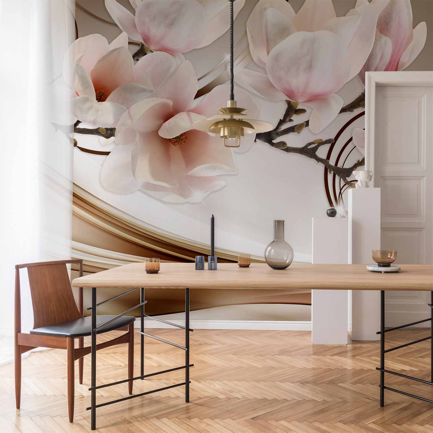 Magnolia Waves Floral Wall Mural