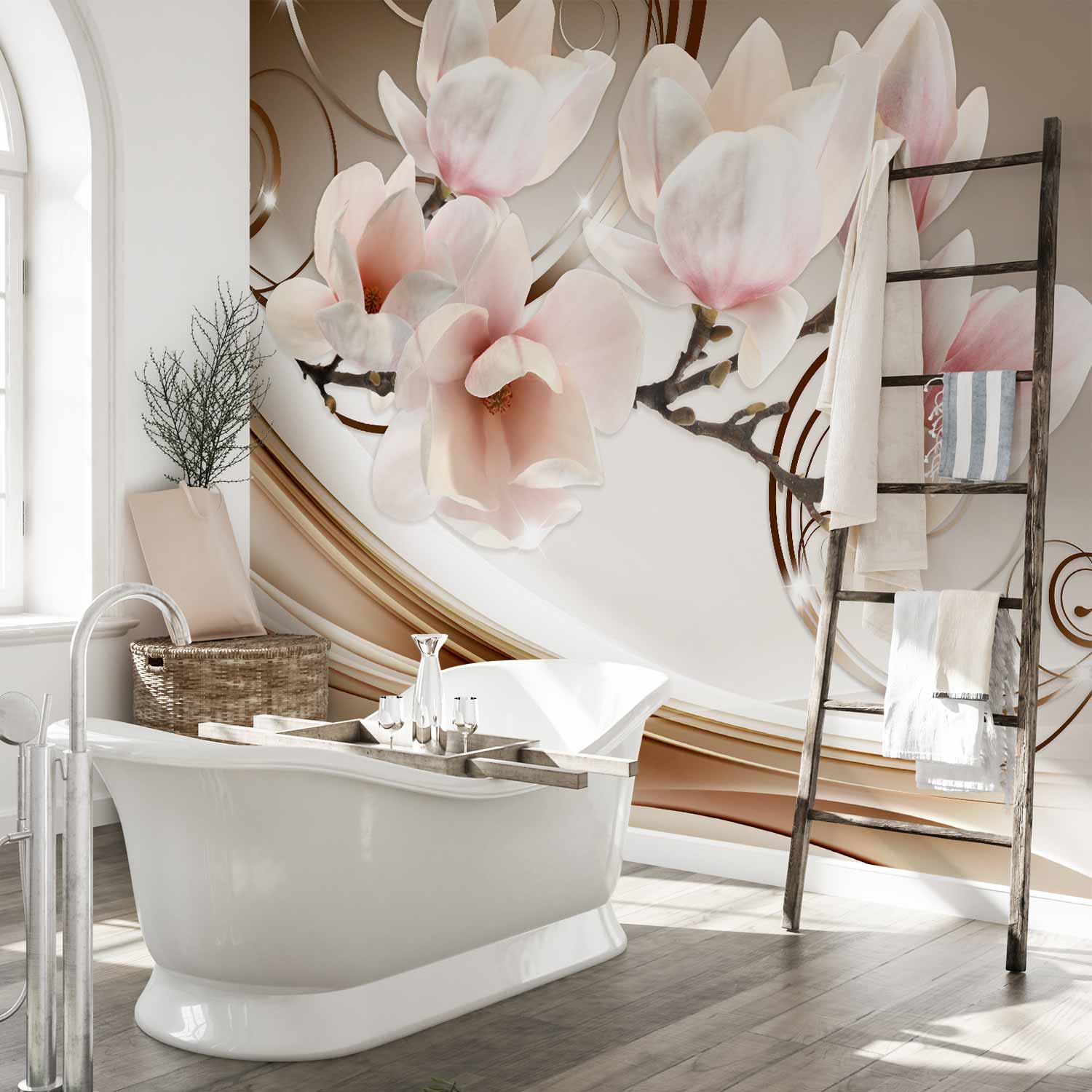 Magnolia Waves Floral Wall Mural