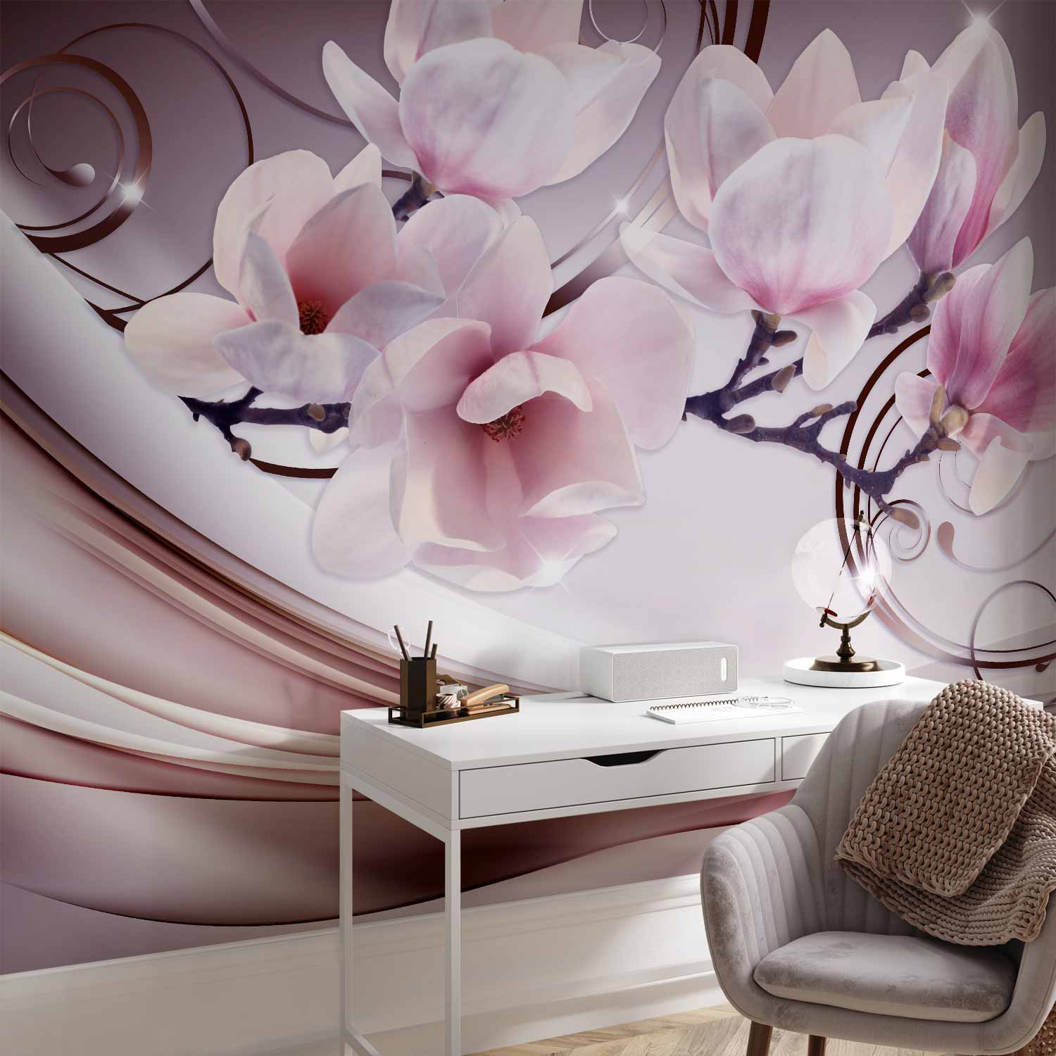 Colourful Magnolia Flowers Wall Mural