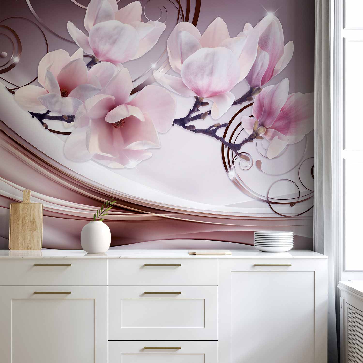 Colourful Magnolia Flowers Wall Mural