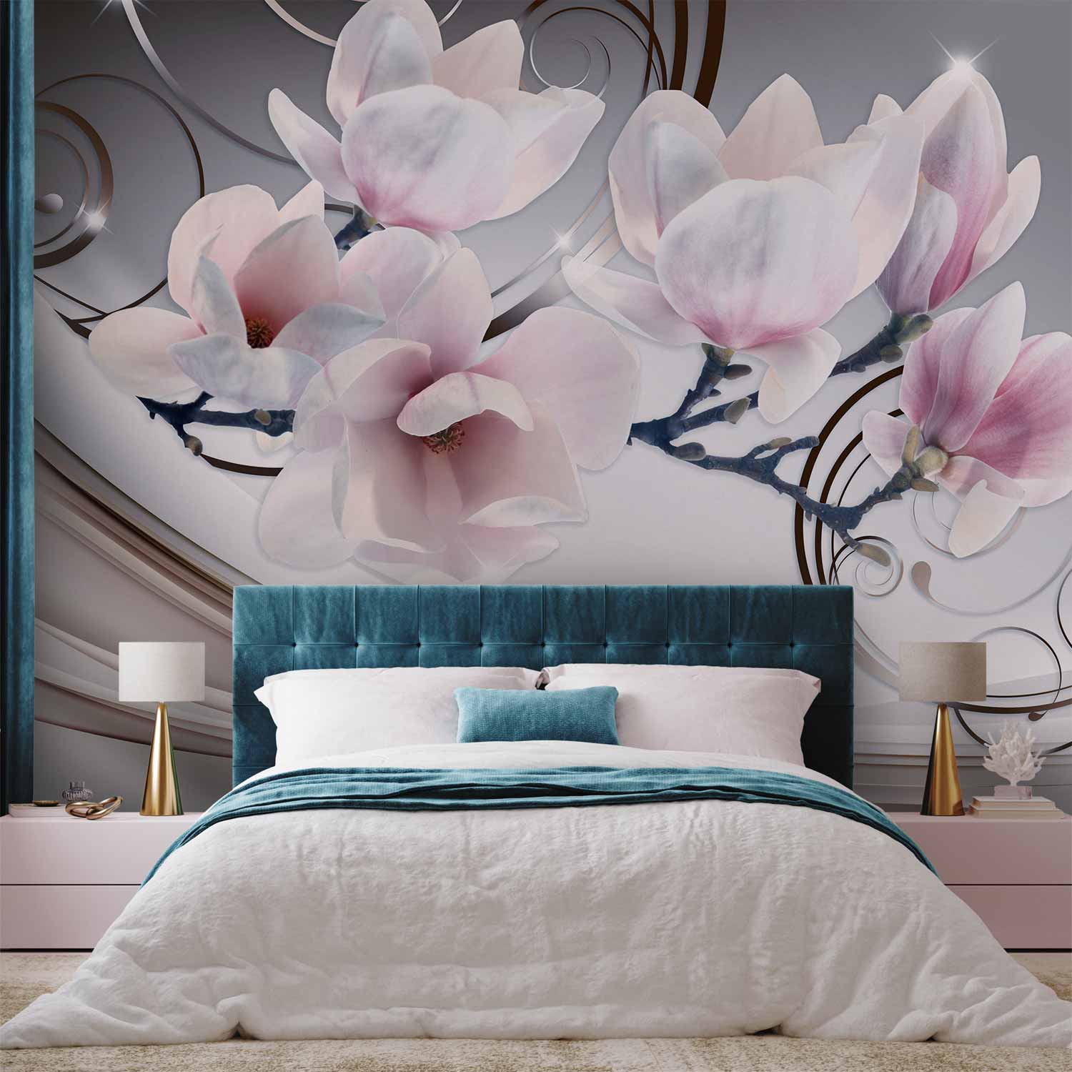 Magnolia Blossom Floral Wall Mural