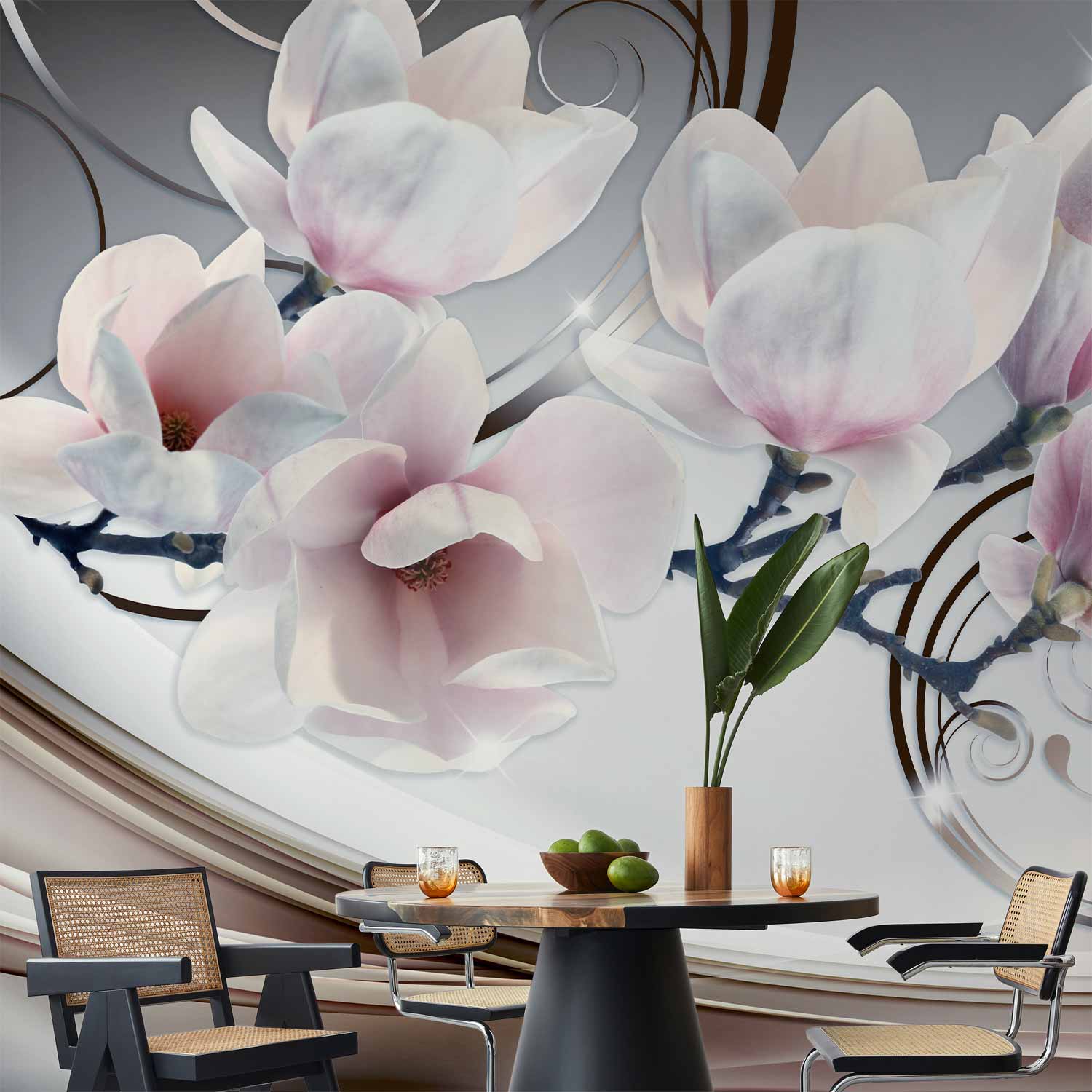 Magnolia Blossom Floral Wall Mural