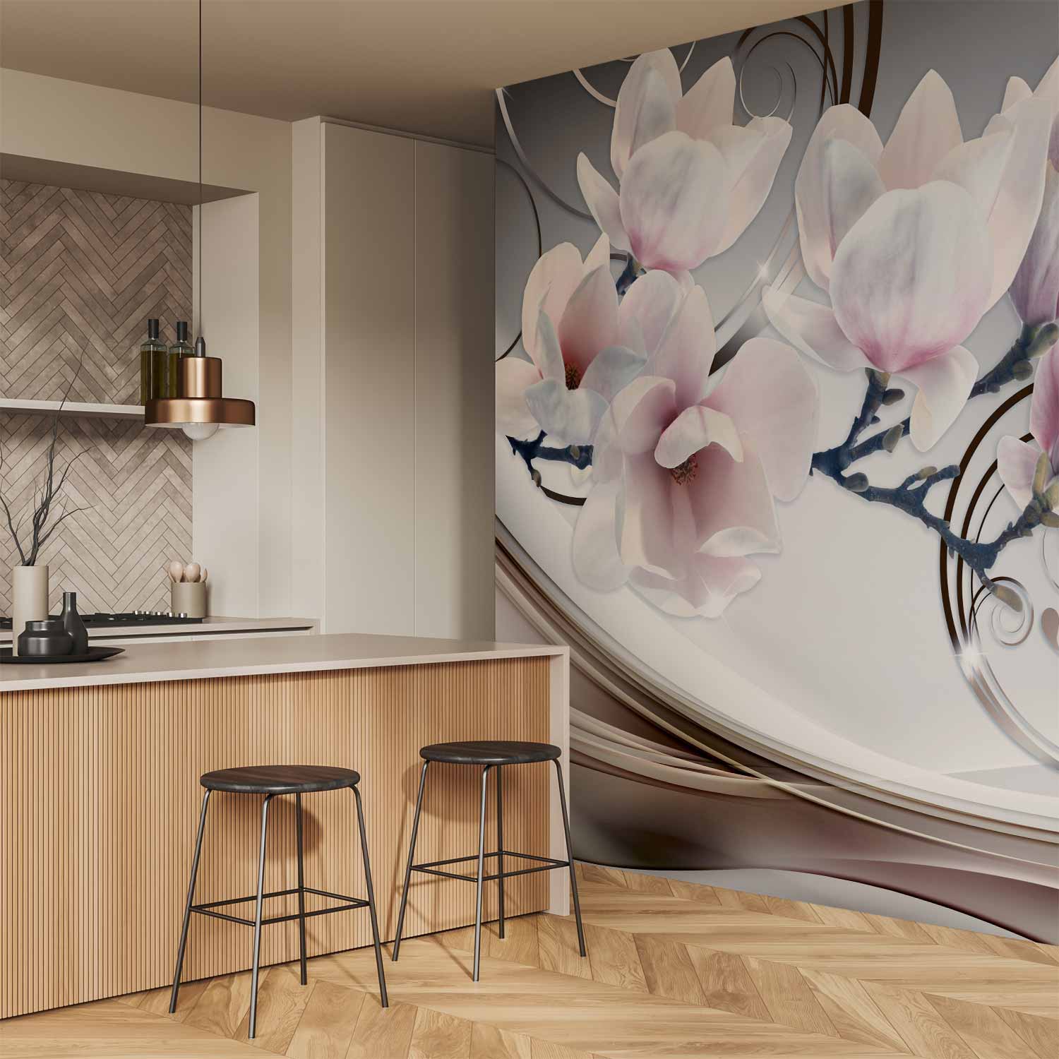 Magnolia Blossom Floral Wall Mural