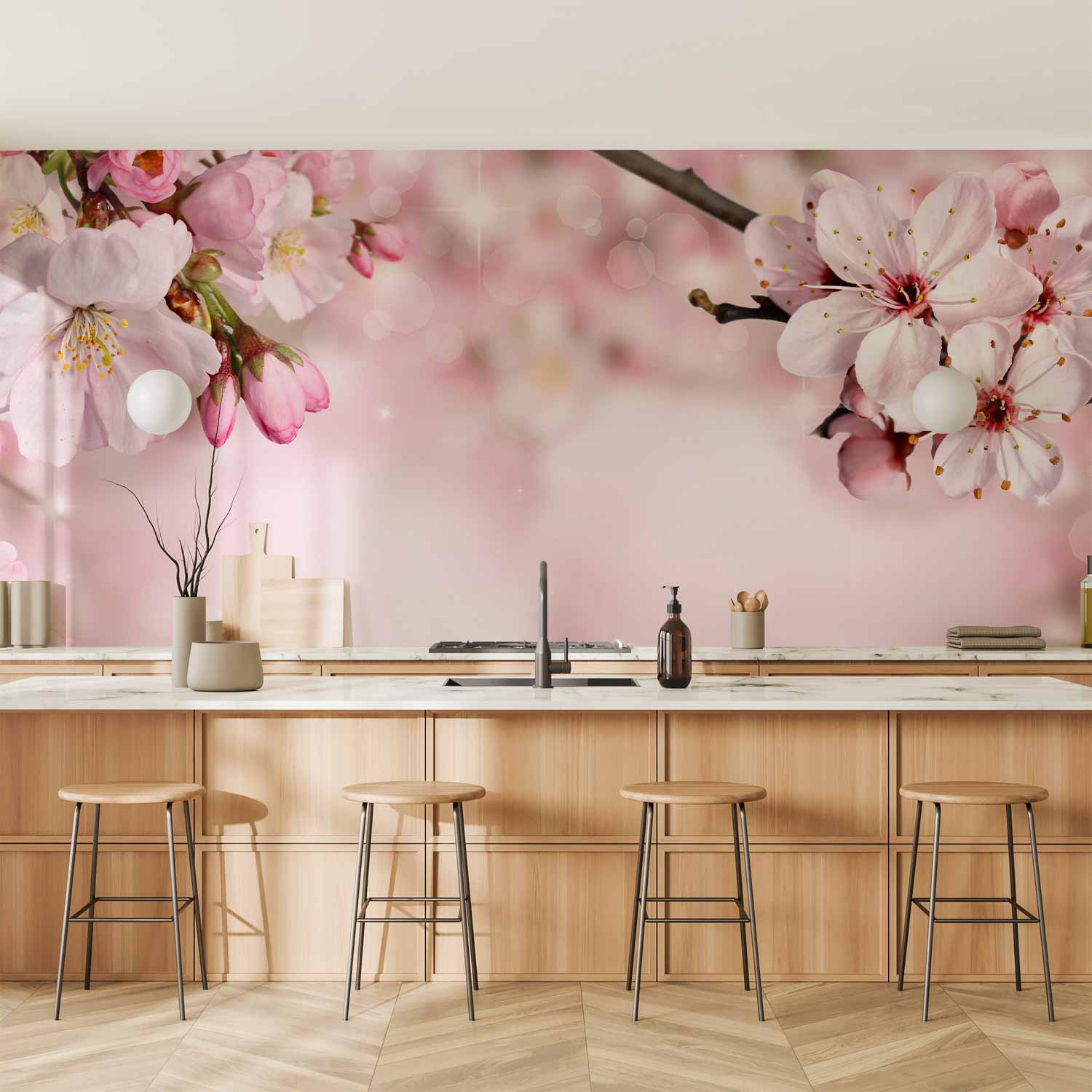 Spring Cherry Blossom Floral Wall Mural