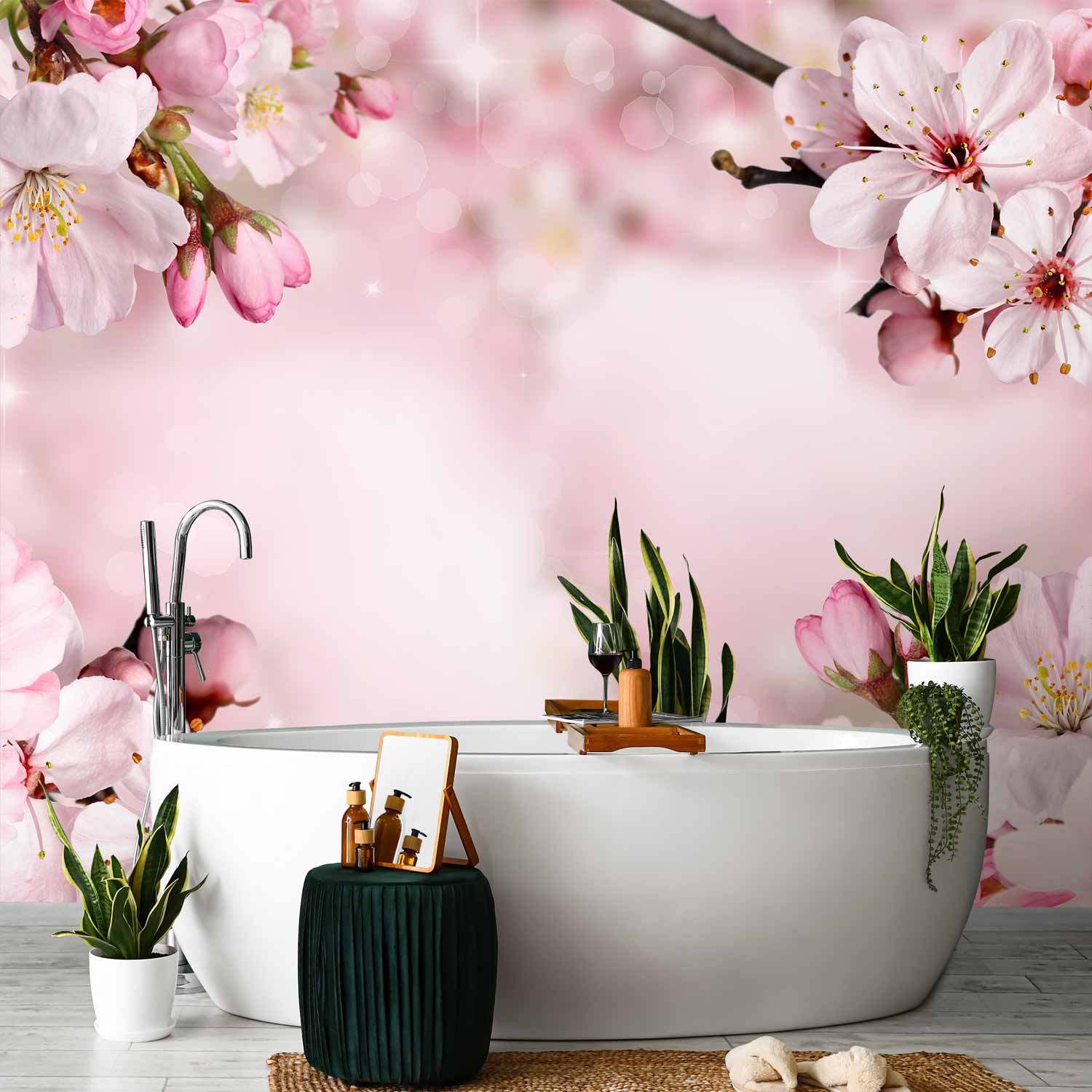 Spring Cherry Blossom Floral Wall Mural