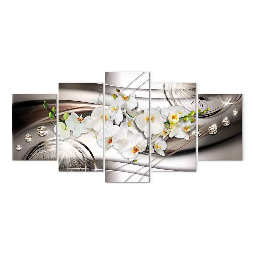 Orchid with Diamond Accents Modern Canvas Print