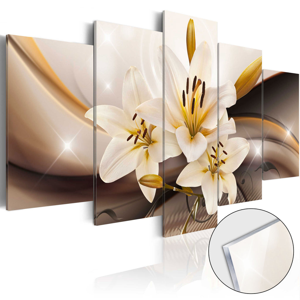 Shiny Lily Floral Modern Acrylic Print