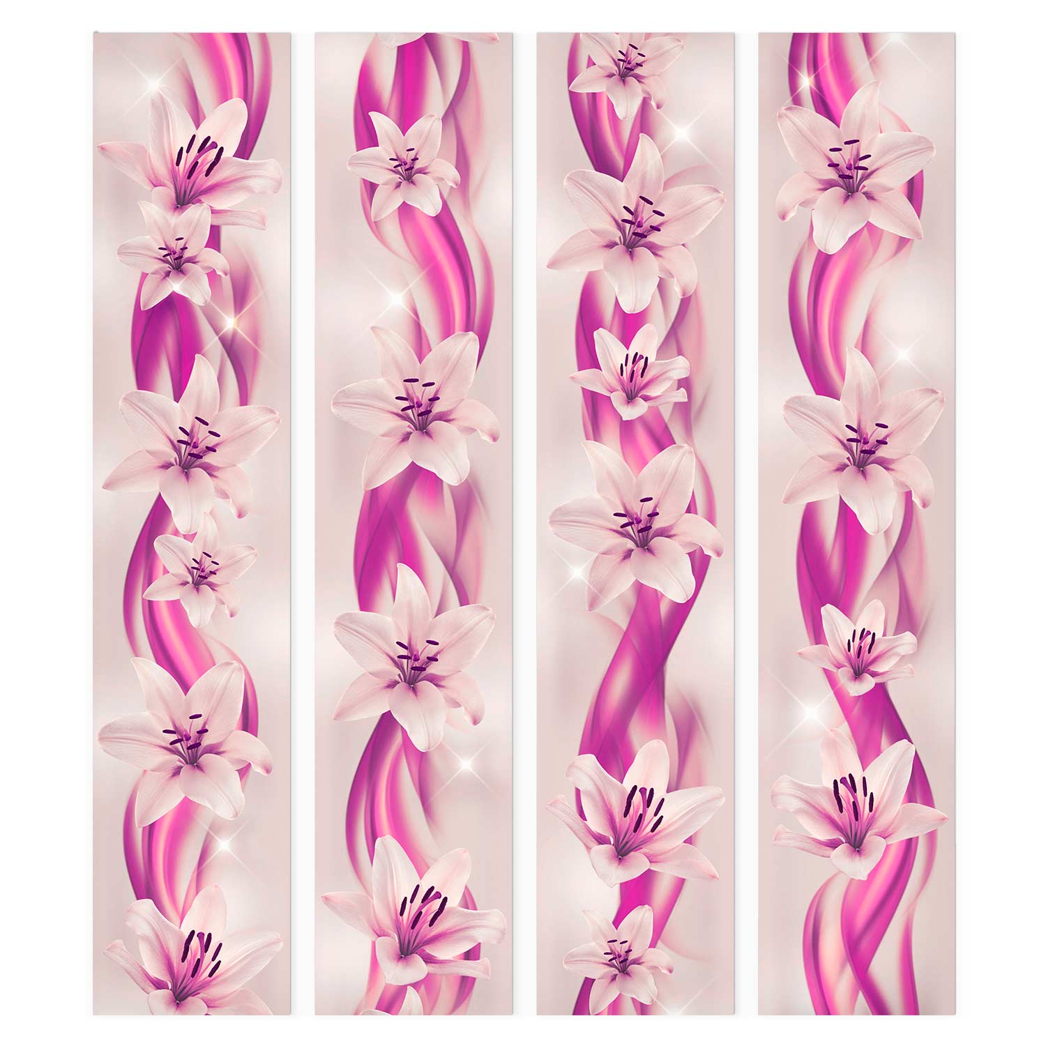 Lilac Wave Floral Purple Wallpaper