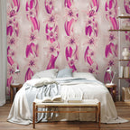 Lilac Wave Floral Purple Wallpaper